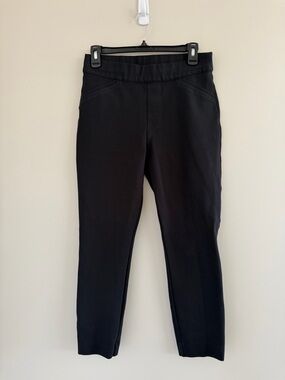 Spanx Black Ponte Pants Women Medium Pull On Slim Fit Stretch Work Office Casual
